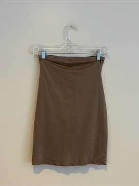 SPANX Brown Seamless Shaping Slip Skirt Size S